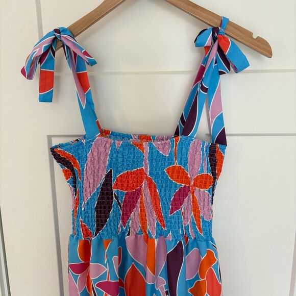 Women’s Floral Suspender Maxi Dress Sleeveless High Waist Size XL NWT - Picture 4 of 9